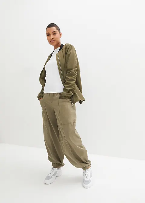 Bonprix Sommerliche Hose In Extra Weiter Passform Mit Bequembund - Damen