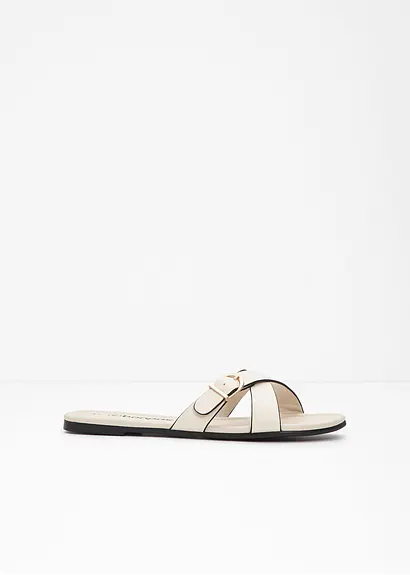 bonprix Sommerliche Pantolette mit dekorativer Schnalle - beige