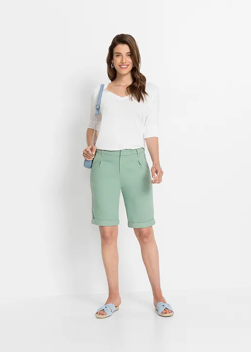 Bonprix Sommerliche Stretch-Bermuda Mit Seitlichen Eingrifftaschen