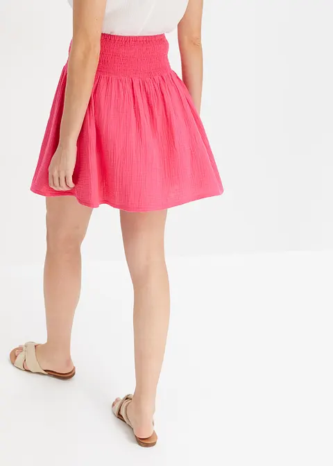 Bonprix Sommerlicher Kurzer Rock Mit Bindegürtel - Pink - Damen
