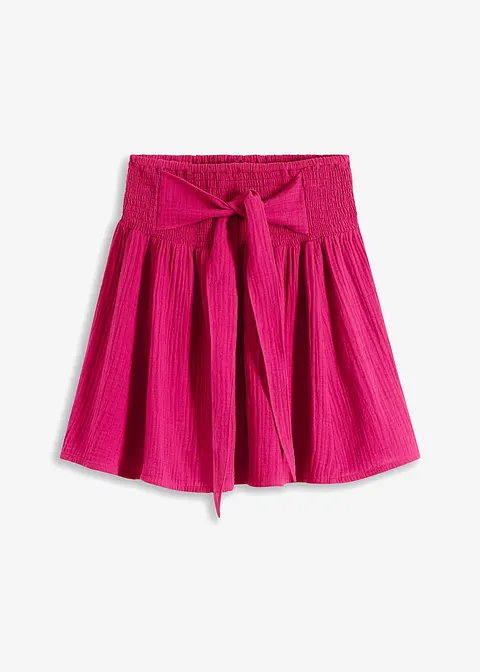bonprix Sommerlicher kurzer Rock mit Bindegürtel - pink - Damen