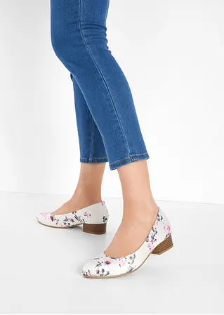 Bonprix Sommerlicher Pumps Mit Blumendruck - Beige - Damen