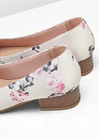 Bonprix Sommerlicher Pumps Mit Blumendruck - Beige - Damen