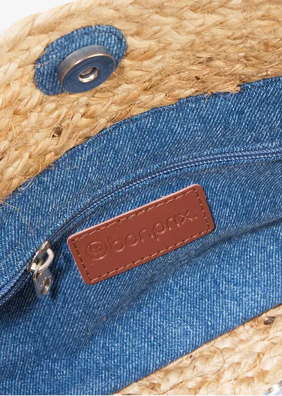 Bonprix Sommerlicher Strohshopper Mit Tragegurt - Beige - Damen