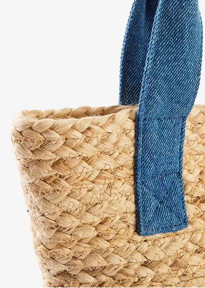 Bonprix Sommerlicher Strohshopper Mit Tragegurt - Beige - Damen