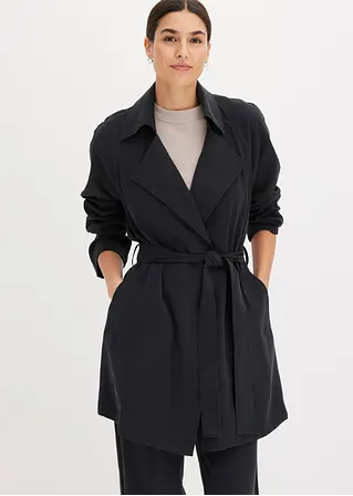 Bonprix Sommerlicher Trench Ohne Futter - Schwarz - Damen