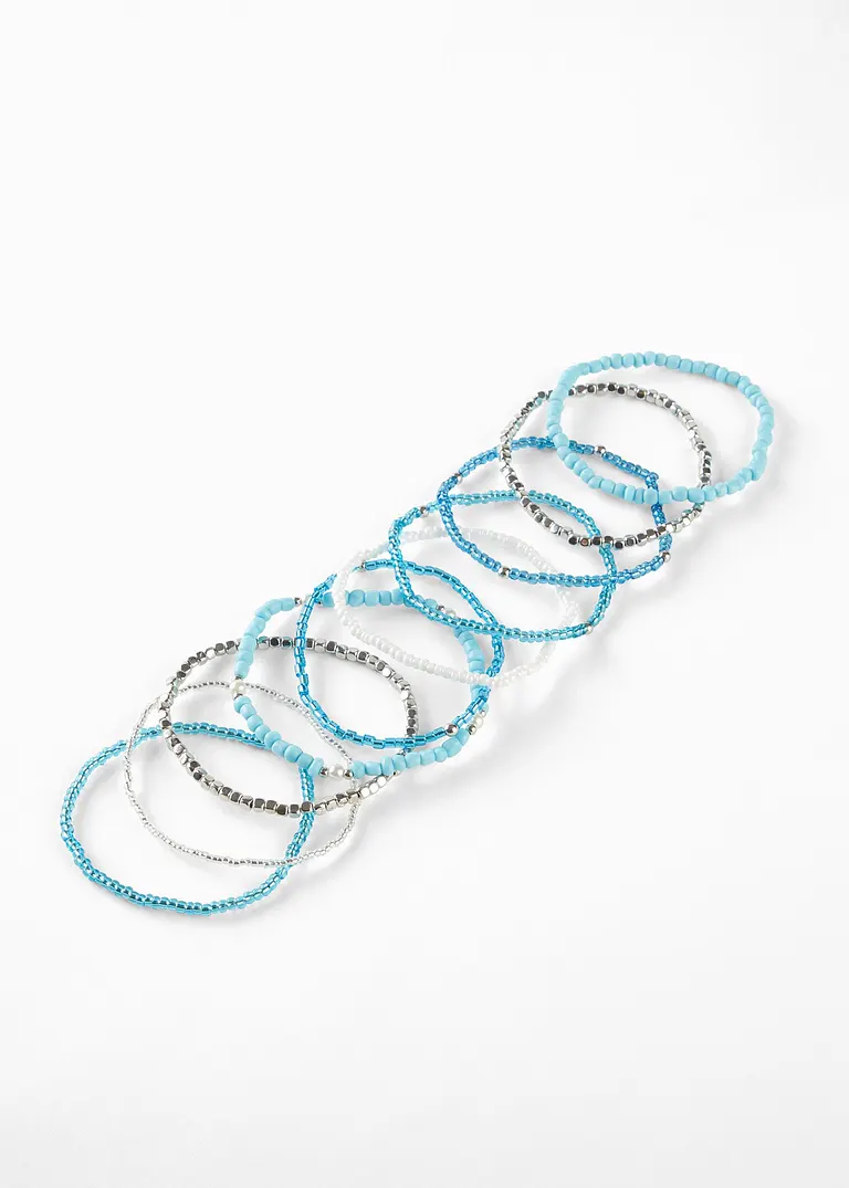 bonprix Sommerliches Armbandset mit bunten Perlen - Damen