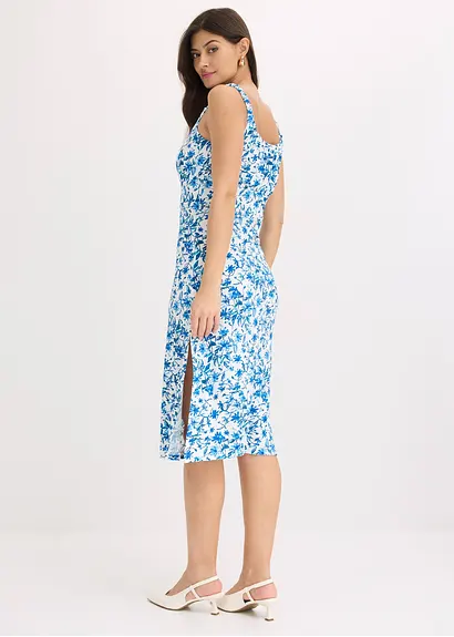 Bonprix Sommerliches Blumenkleid Mit Dünnen Trägern - Weiß