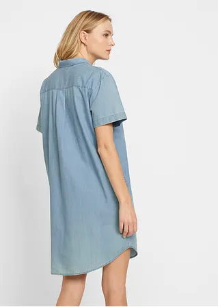 Bonprix Sommerliches Jeanskleid Mit Kurzen Ärmeln. - Blau