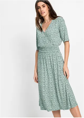 Bonprix Sommerliches Jerseykleid Aus Nachhaltiger Viskose Mit Elastischem Bund In Der Taille