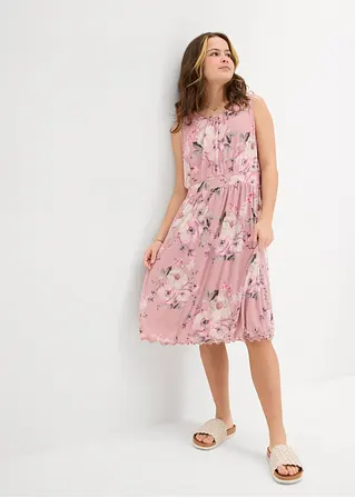 Bonprix Sommerliches Kleid Für Mädchen Aus Mesh - Rosa - Kinder