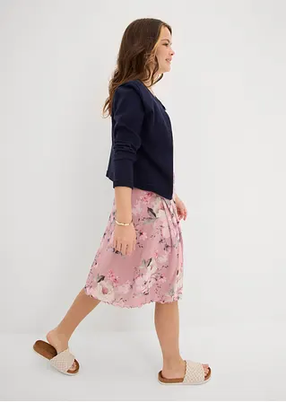 Bonprix Sommerliches Kleid Für Mädchen Aus Mesh - Rosa - Kinder