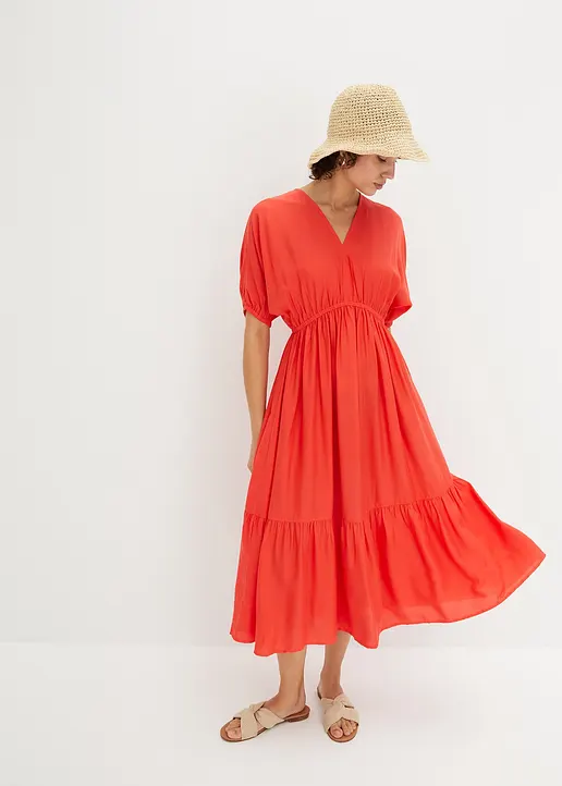 Bonprix Sommerliches Kleid Mit Schönem Muster - Rot - Damen