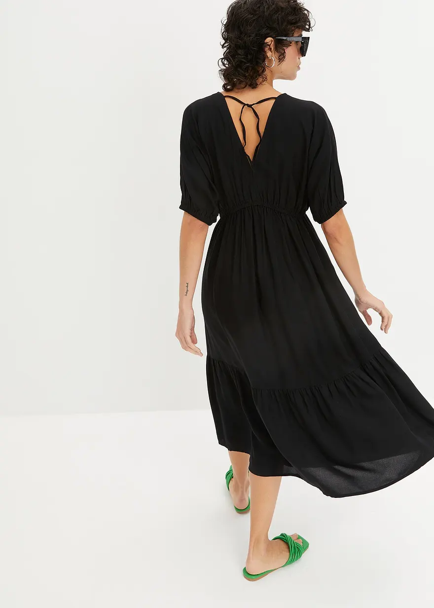 Bonprix Sommerliches Kleid Mit Schönem Muster - Schwarz - Damen