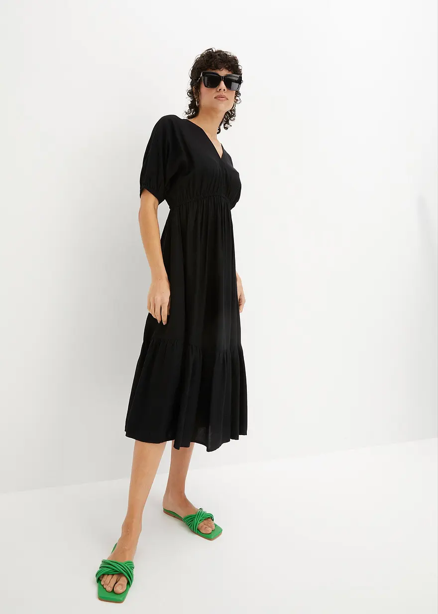 Bonprix Sommerliches Kleid Mit Schönem Muster - Schwarz - Damen