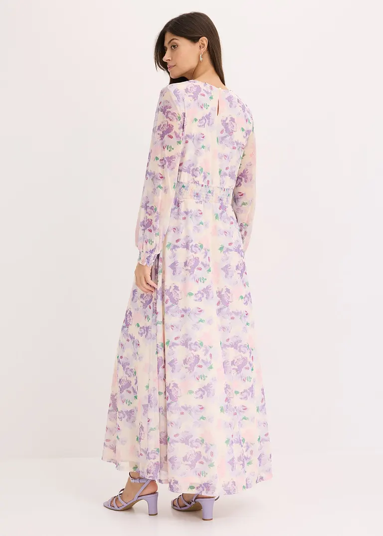 Bonprix Sommerliches Kleid Mit Smock In Der Taille Und Am Ärmel