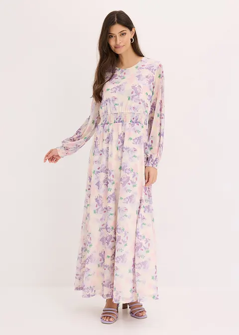 Bonprix Sommerliches Kleid Mit Smock In Der Taille Und Am Ärmel