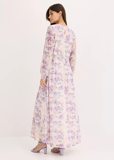 Bonprix Sommerliches Kleid Mit Smock In Der Taille Und Am Ärmel
