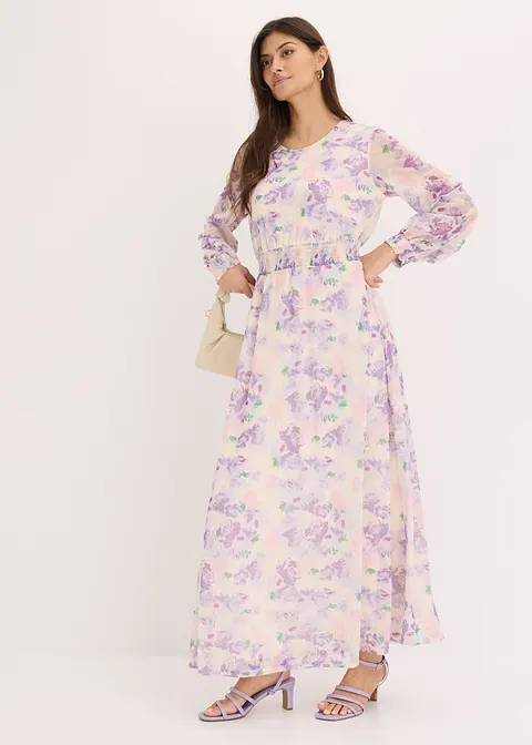 Bonprix Sommerliches Kleid Mit Smock In Der Taille Und Am Ärmel