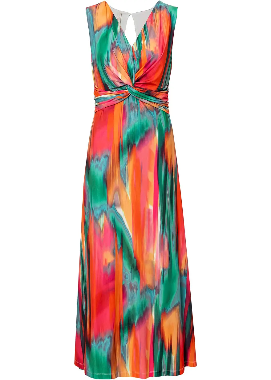 bonprix Sommerliches Kleid mit tiefem Ausschnitt mit farbenfrohem Print
