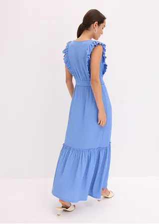 Bonprix Sommerliches Kleid Mit Volants - Blau Regular - Damen