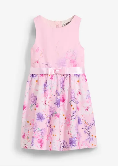 bonprix Sommerliches Mädchen Kleid mit Blumendruck - rosa