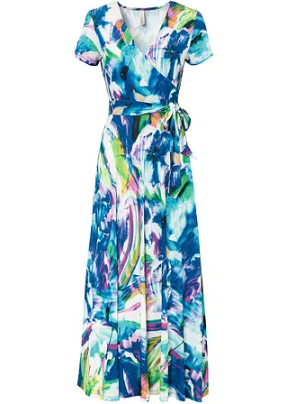bonprix Sommerliches Maxikleid mit Farbenfrohen Muster - blau