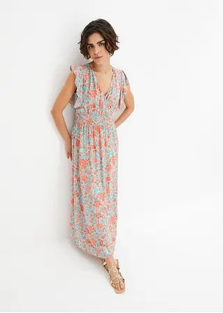 Bonprix Sommerliches Maxikleid Mit Femininem Print - Blau