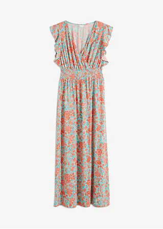 bonprix sommerliches Maxikleid mit femininem Print - blau