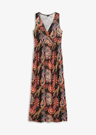 bonprix sommerliches Maxikleid mit modischem Print - schwarz