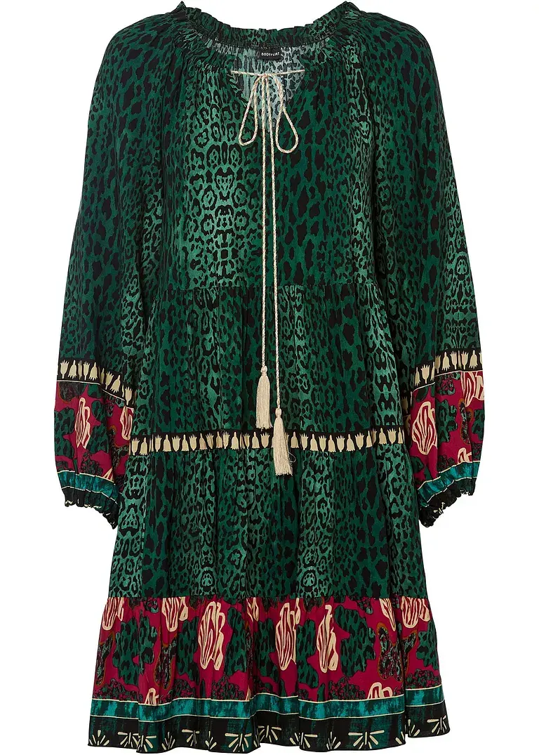 bonprix sommerliches Tunika-Kleid mit modischem Print. - grün regular