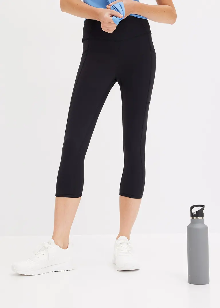 Bonprix Sport-Leggings In Capri Länge Mit Praktischer Handytasche Und Quick Dry Funktion