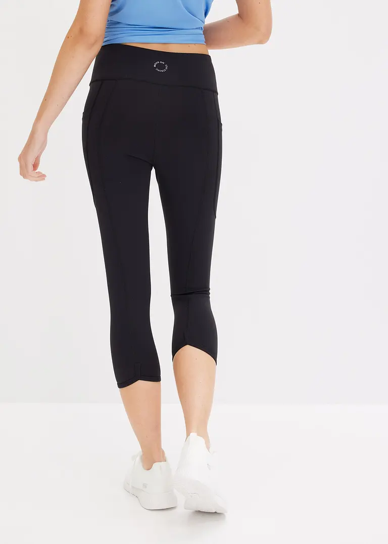 Bonprix Sport-Leggings In Capri Länge Mit Praktischer Handytasche Und Quick Dry Funktion