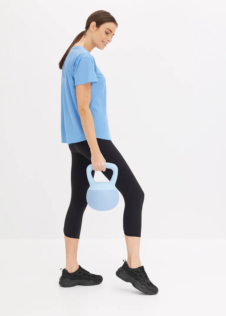 Bonprix Sport-Leggings In Capri Länge Mit Praktischer Handytasche Und Quick Dry Funktion