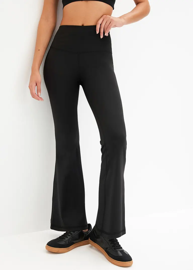 Bonprix Sport-Leggings Mit Shapefunktion Am Bauch Quick Dry - Schwarz