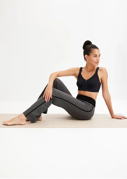 Bonprix Sporthose Mit Baumwolle Mit Angenehmen Stretch - Grau