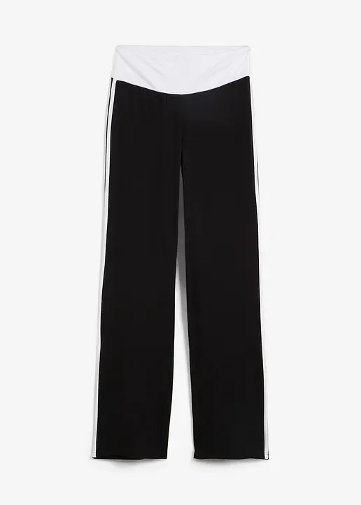 bonprix Sporthose mit Baumwolle mit angenehmen Stretch - schwarz - Damen