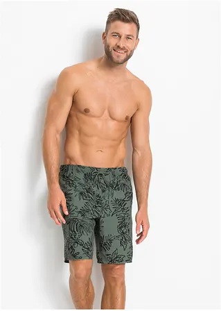 Bonprix Sportliche Badeshorts Mit Modischem Druck - Grün