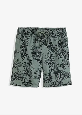 bonprix Sportliche Badeshorts mit modischem Druck - grün