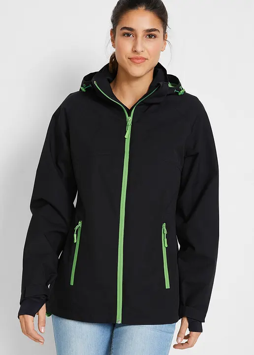 Bonprix Sportliche Regenjacke Mit Abnehmbarer Kapuze Und Versiegelten Nähten