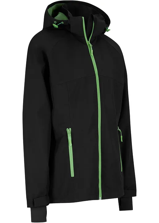 bonprix Sportliche Regenjacke mit abnehmbarer Kapuze und versiegelten Nähten