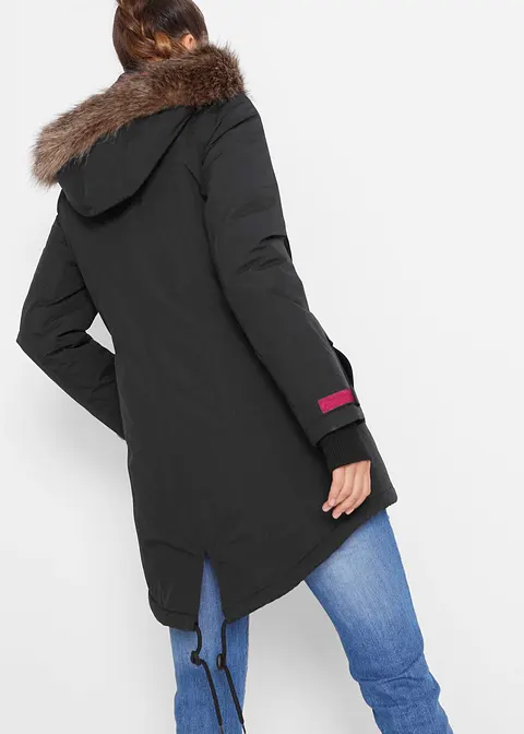 Bonprix Sportliche Regenjacke Mit Zwei-Wege-Reißverschluss - Schwarz
