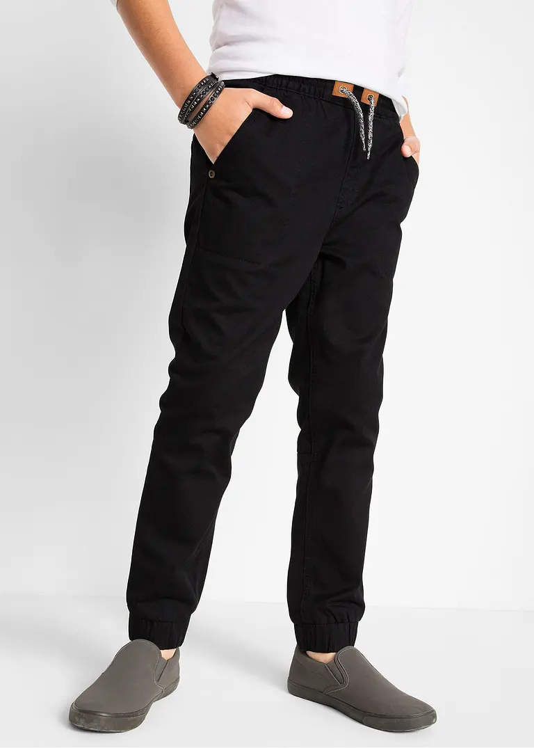Bonprix Sportliche Thermohose Mit Kordelzug Am Bund - Schwarz