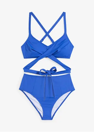 Bonprix Sportlicher Bustier Bikini Mit Modischer Rückenlösung - Blau