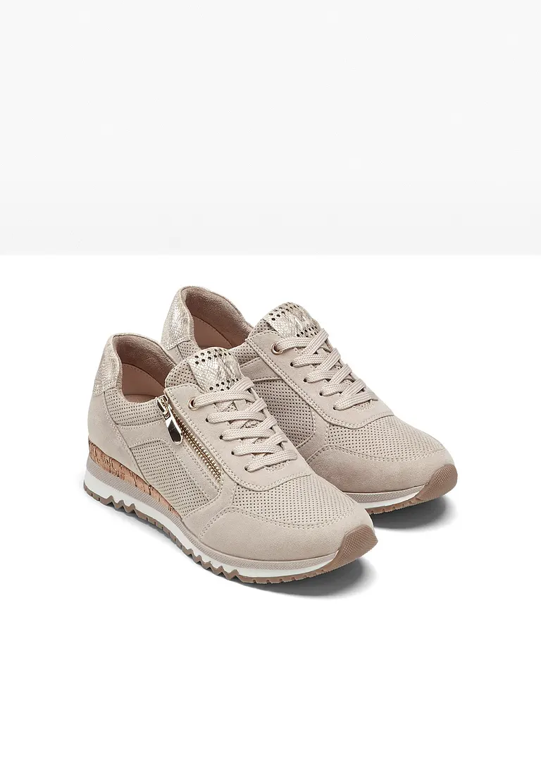 Bonprix Sportlicher Marco Tozzi Sneaker Mit Vielen Details - Beige