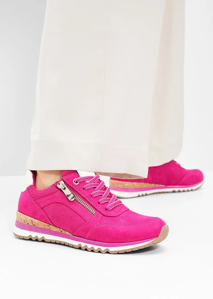 Bonprix Sportlicher Marco Tozzi Sneaker Mit Vielen Details - Pink - Damen
