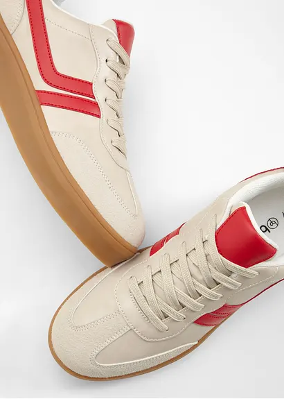 Bonprix Sportlicher Plateau Sneaker Im Retro Look - Beige