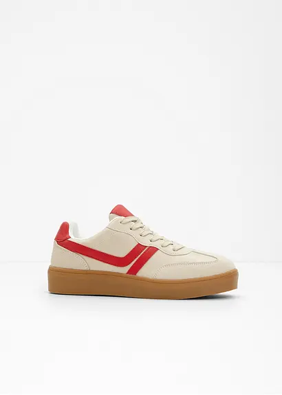 bonprix Sportlicher Plateau Sneaker im Retro Look - beige