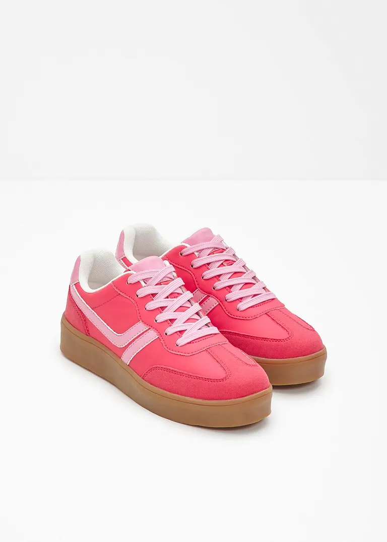 Bonprix Sportlicher Plateau Sneaker Im Retro Look - Pink