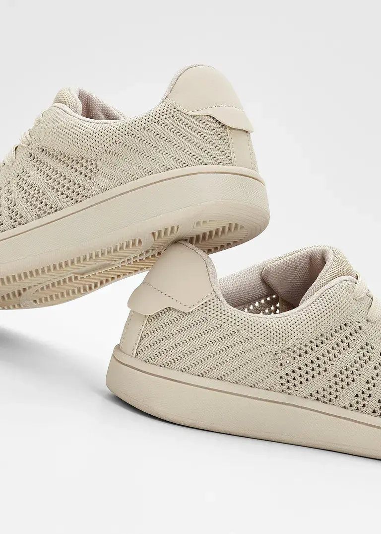 Bonprix Sportlicher Sneaker Aus Luftigem Obermaterial - Beige